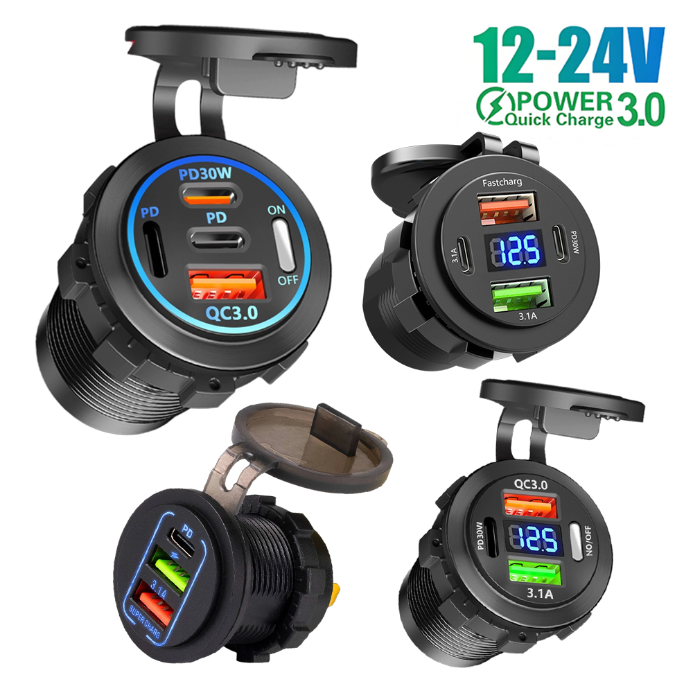Car Accessories Qc - Prise de courant USB-C 12V QC3.0,