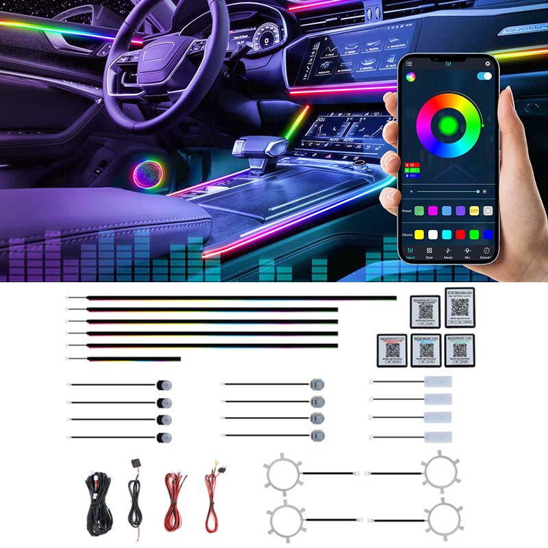 Led Interior Ambient Light - Kit d'éclairage intérieur de voiture RGB