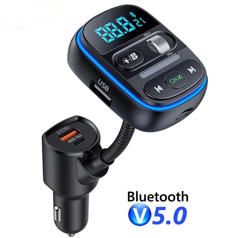 Car Accessories Qc - Transmetteur FM T77 Bluetooth 5.0 pour