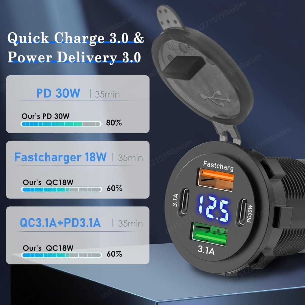 Prise de courant USB-C 12V QC3 - Car Accessories Qc avis et prix