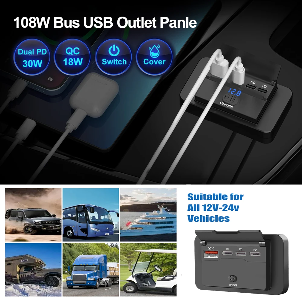 Chargeur de voiture USB trois  - Car Accessories Qc avis et prix