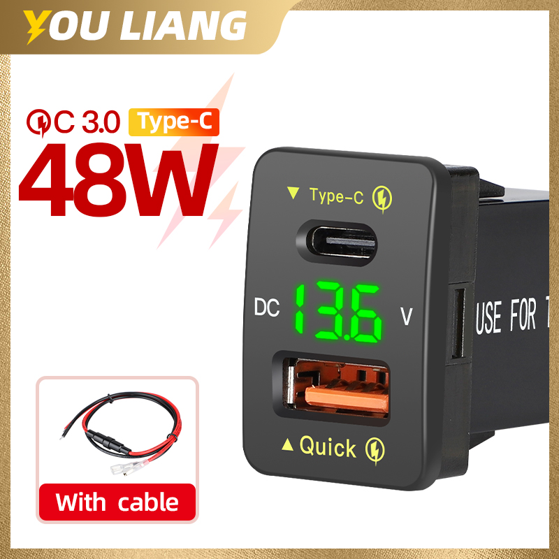 QC3.0 48W Usb C PD Port 12V/24 - Car Accessories Qc avis et prix