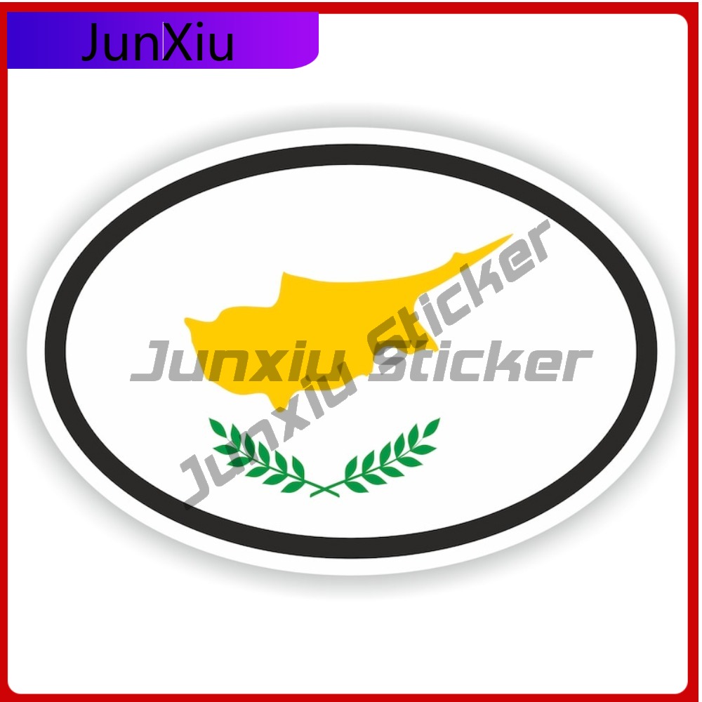 Autocollant ovale drapeau chyp - Car Accessories Cyprus avis et prix