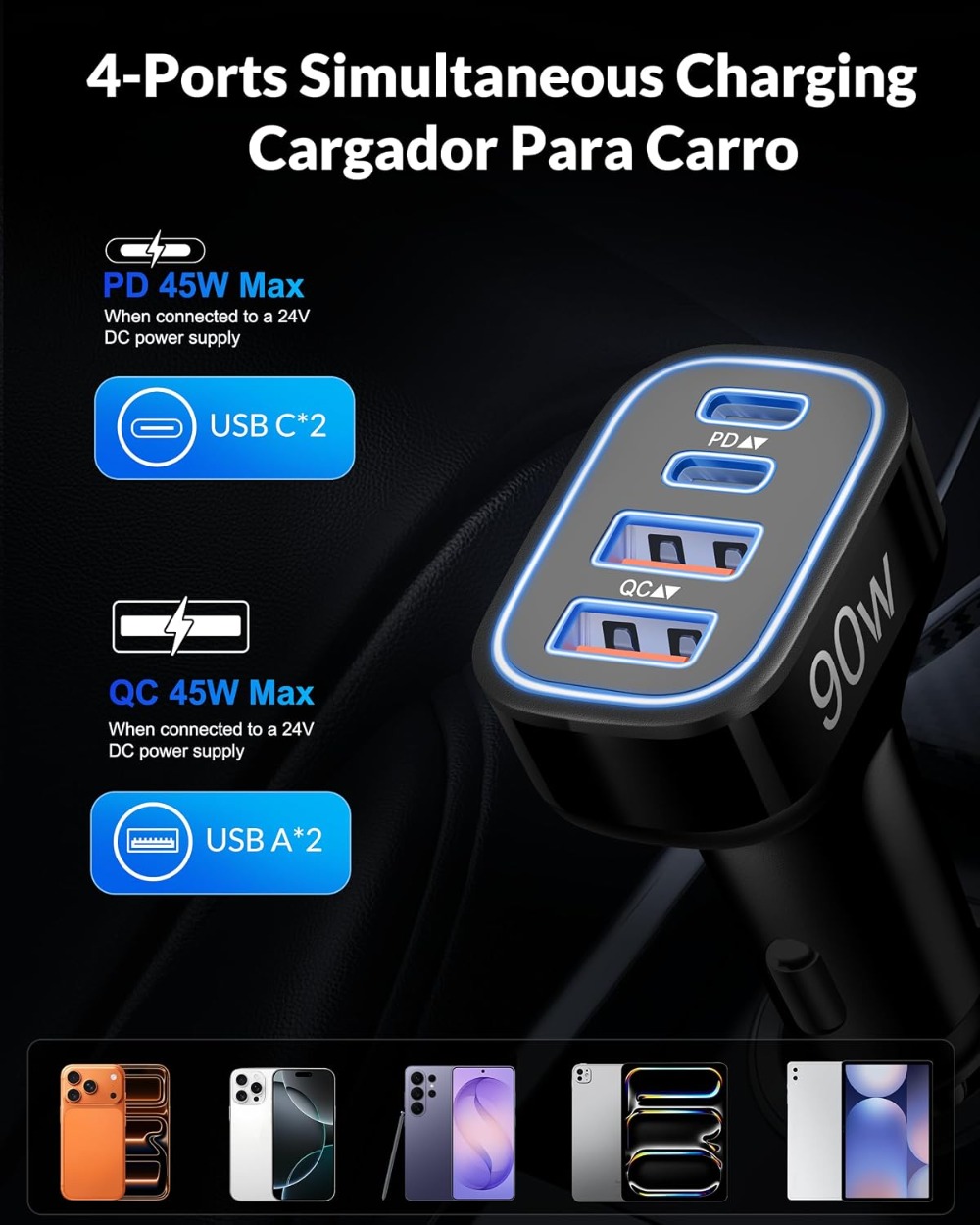 Chargeur de voiture USB-C rapi - Car Accessories Qc avis et prix
