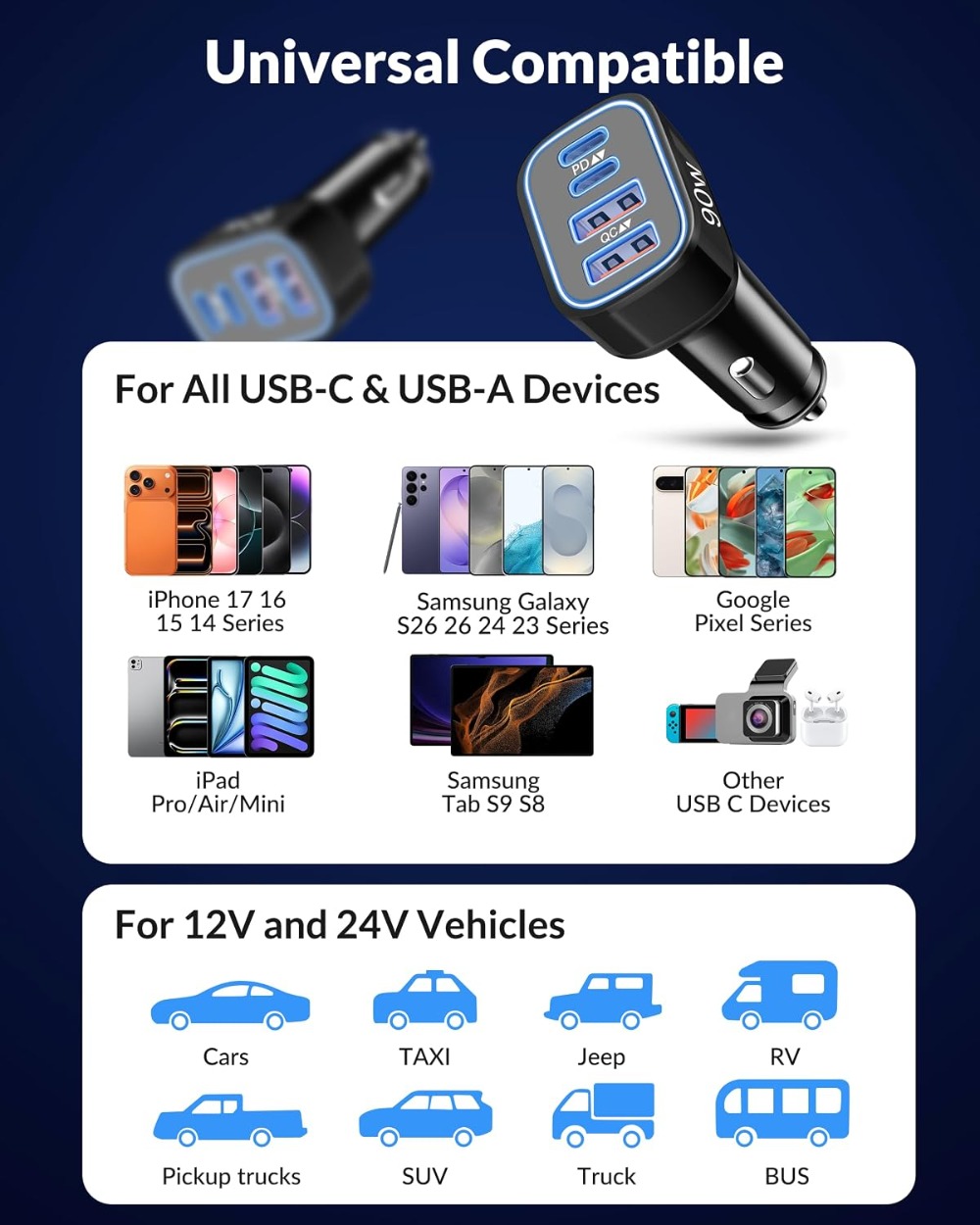 Chargeur de voiture USB-C rapi - Car Accessories Qc avis et prix